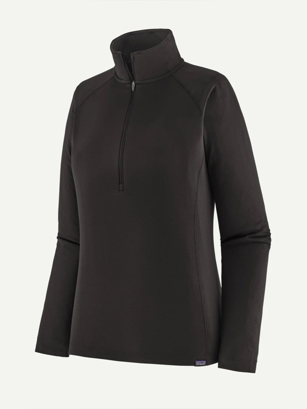 Patagonia Women's Capilene® Midweight Zip-Neck Pullover in Black